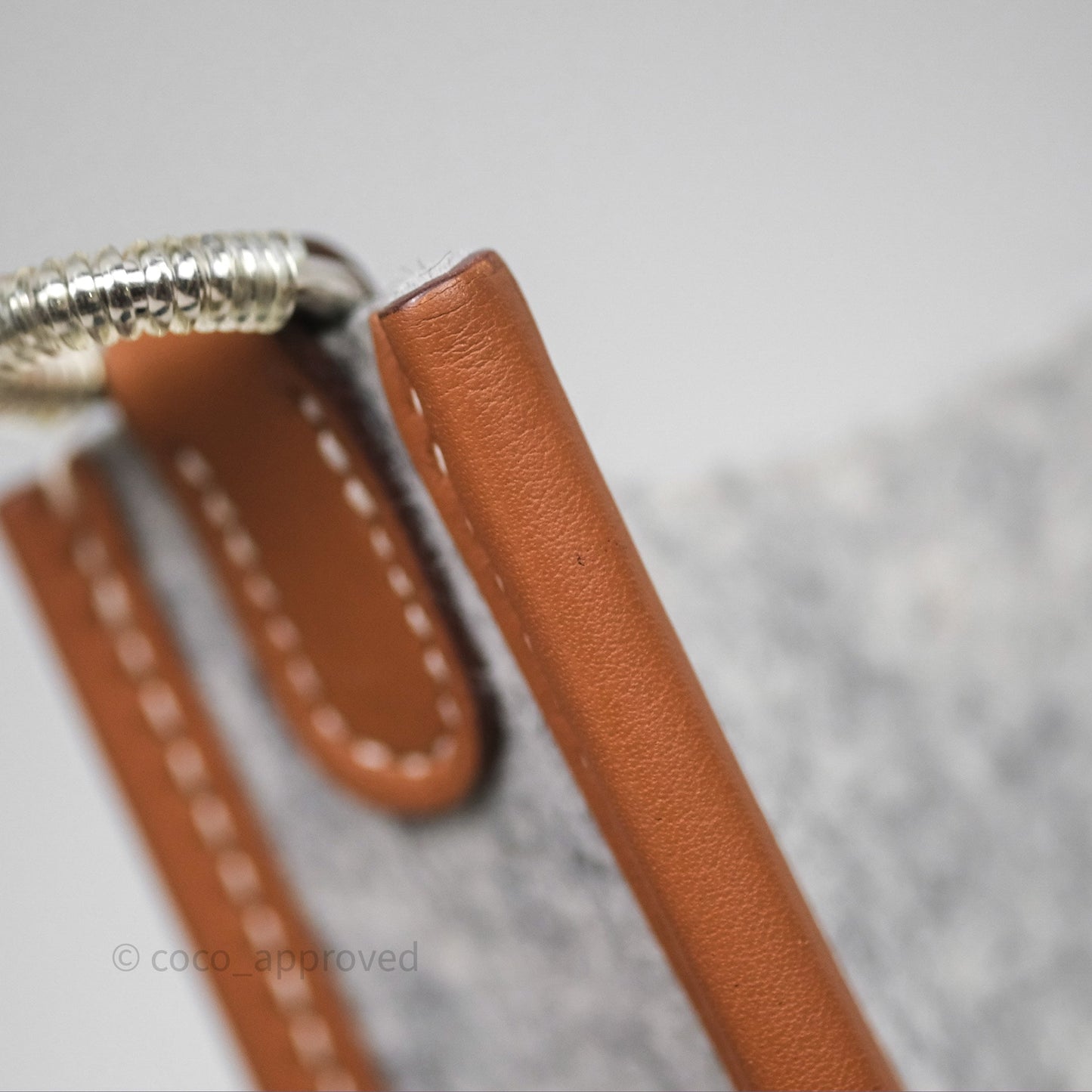 Hermès Mini Evelyne 16 Gris Clair/ Gold Wool Feutre Swift Palladium Hardware