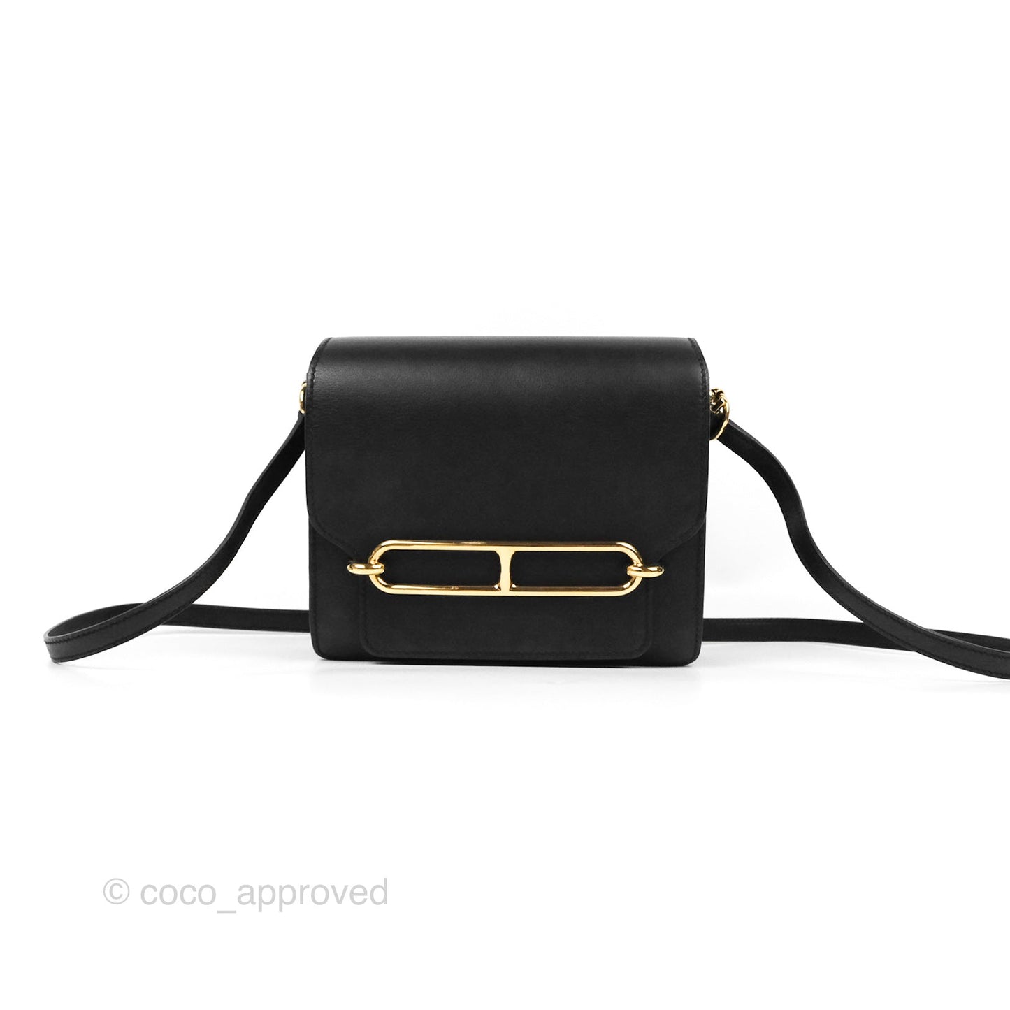 Hermès Roulis Mini 18 Black Swift Gold Hardware