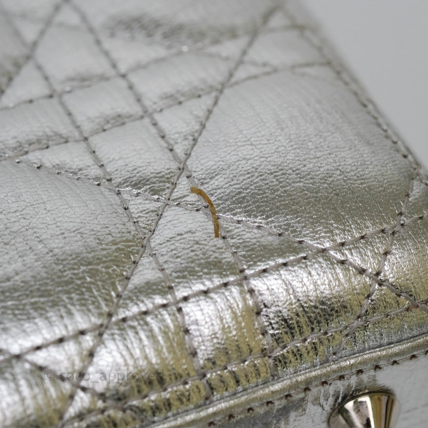 Dior My ABCDior Lady Dior Metallic Silver Cannage