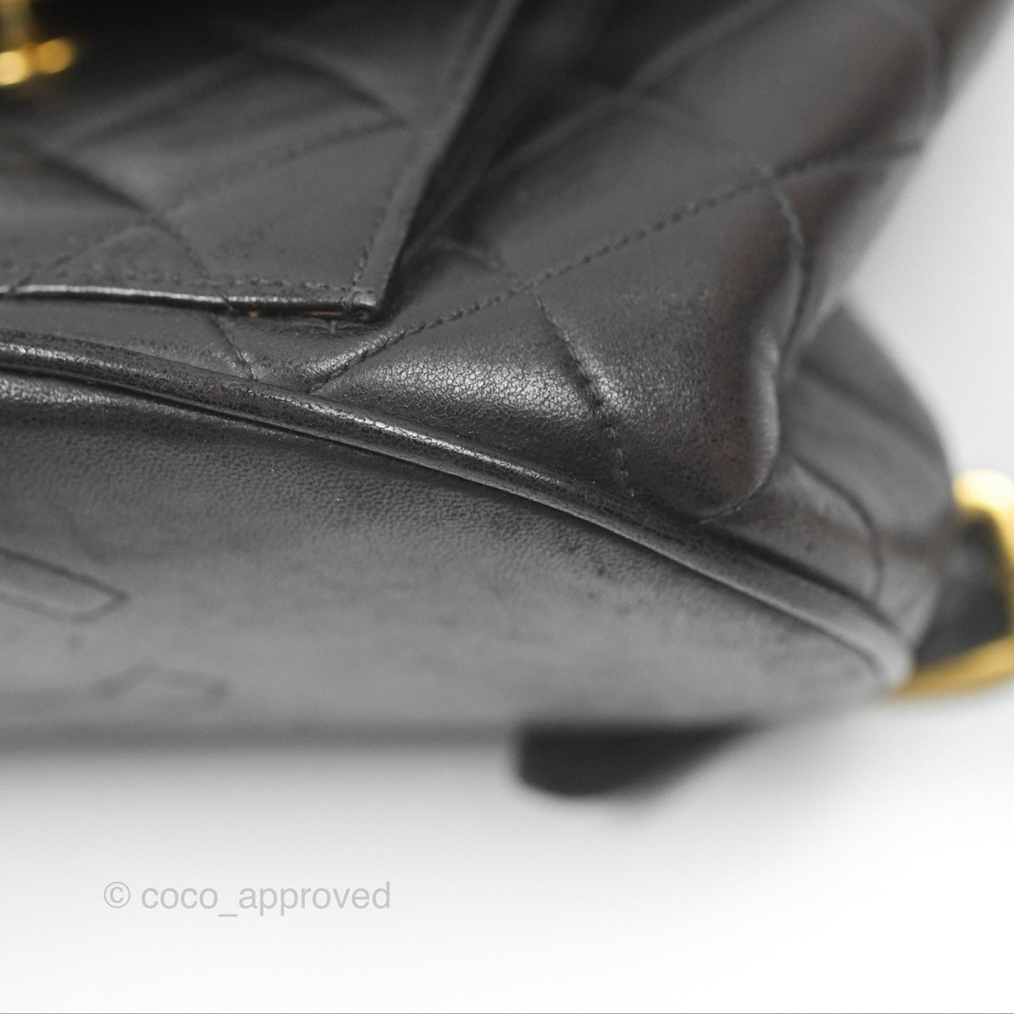 Chanel Vintage CC Duma Backpack Black Lambskin 24K Gold Hardware