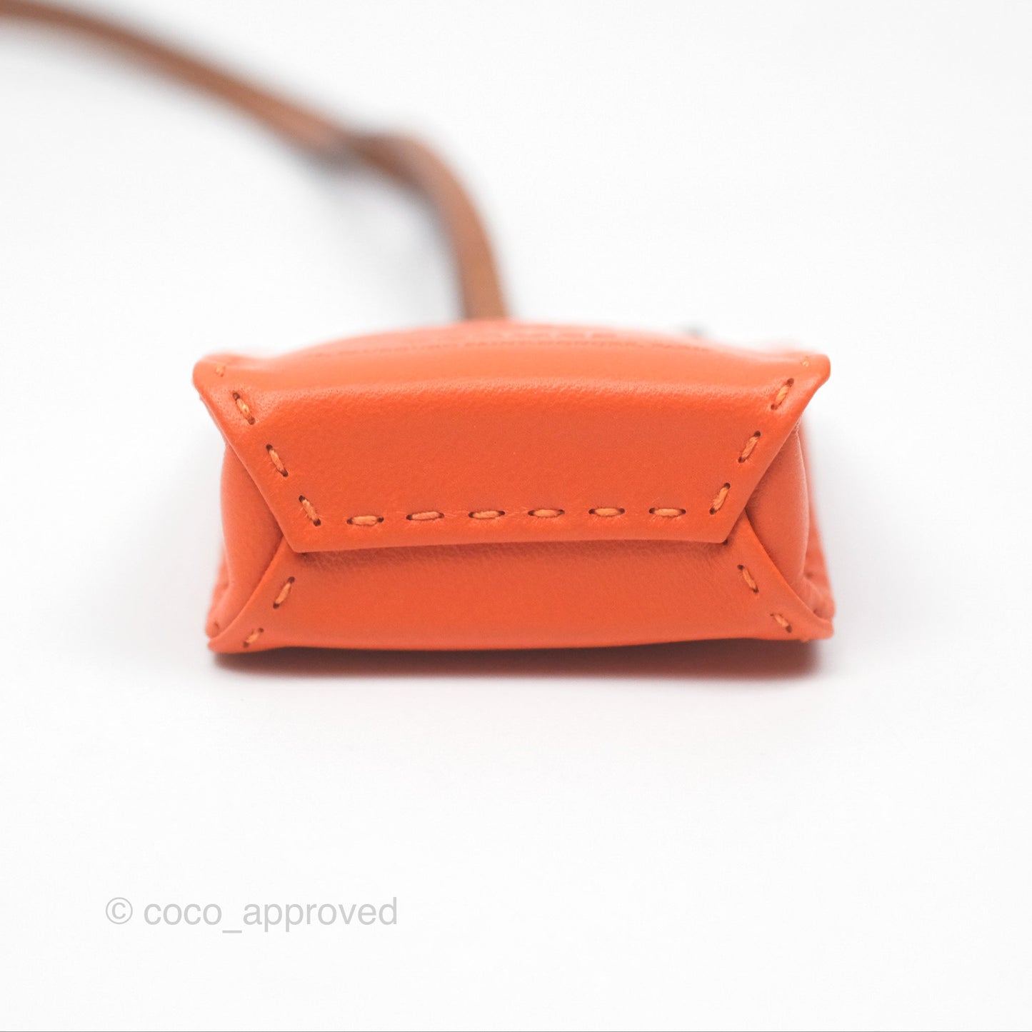 Hermès Orange Shopping Bag Charm