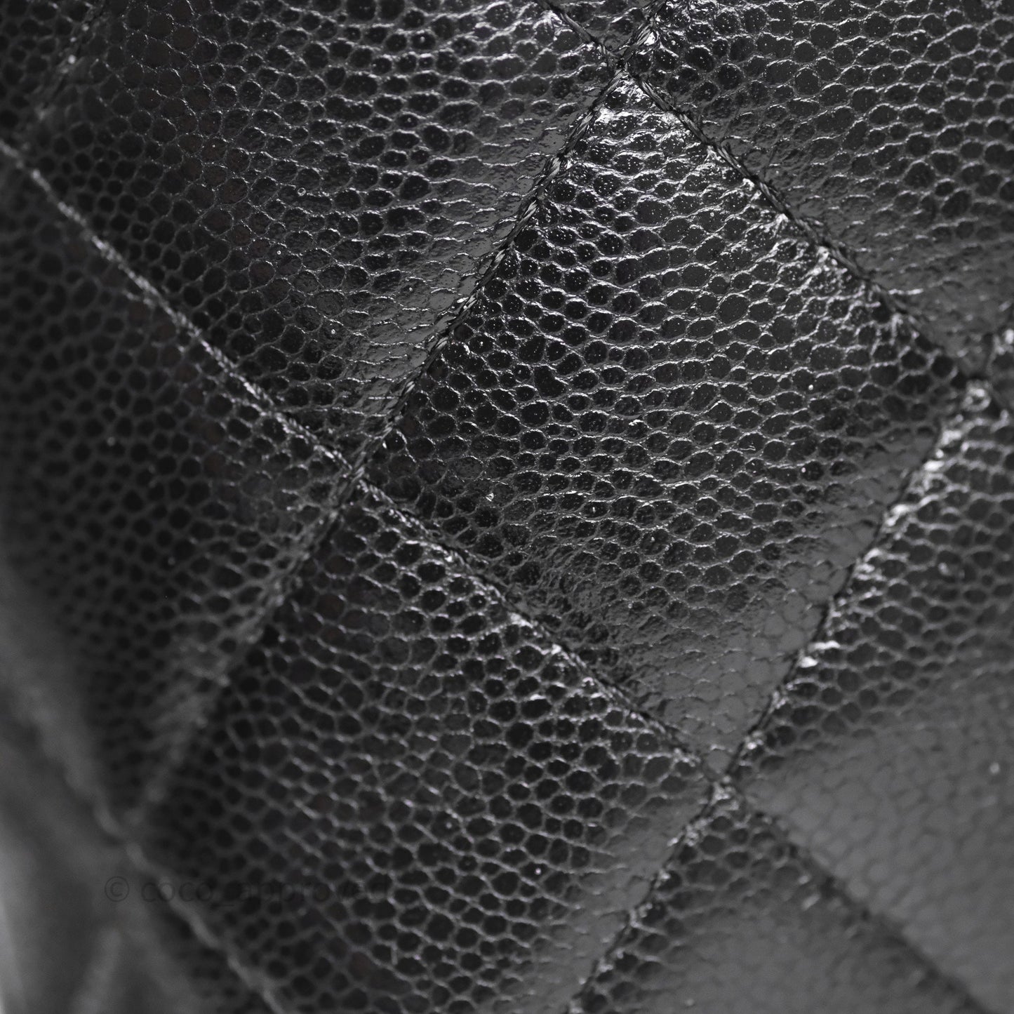 Chanel Quilted Hobo With Chain Black Caviar Gold Hardware