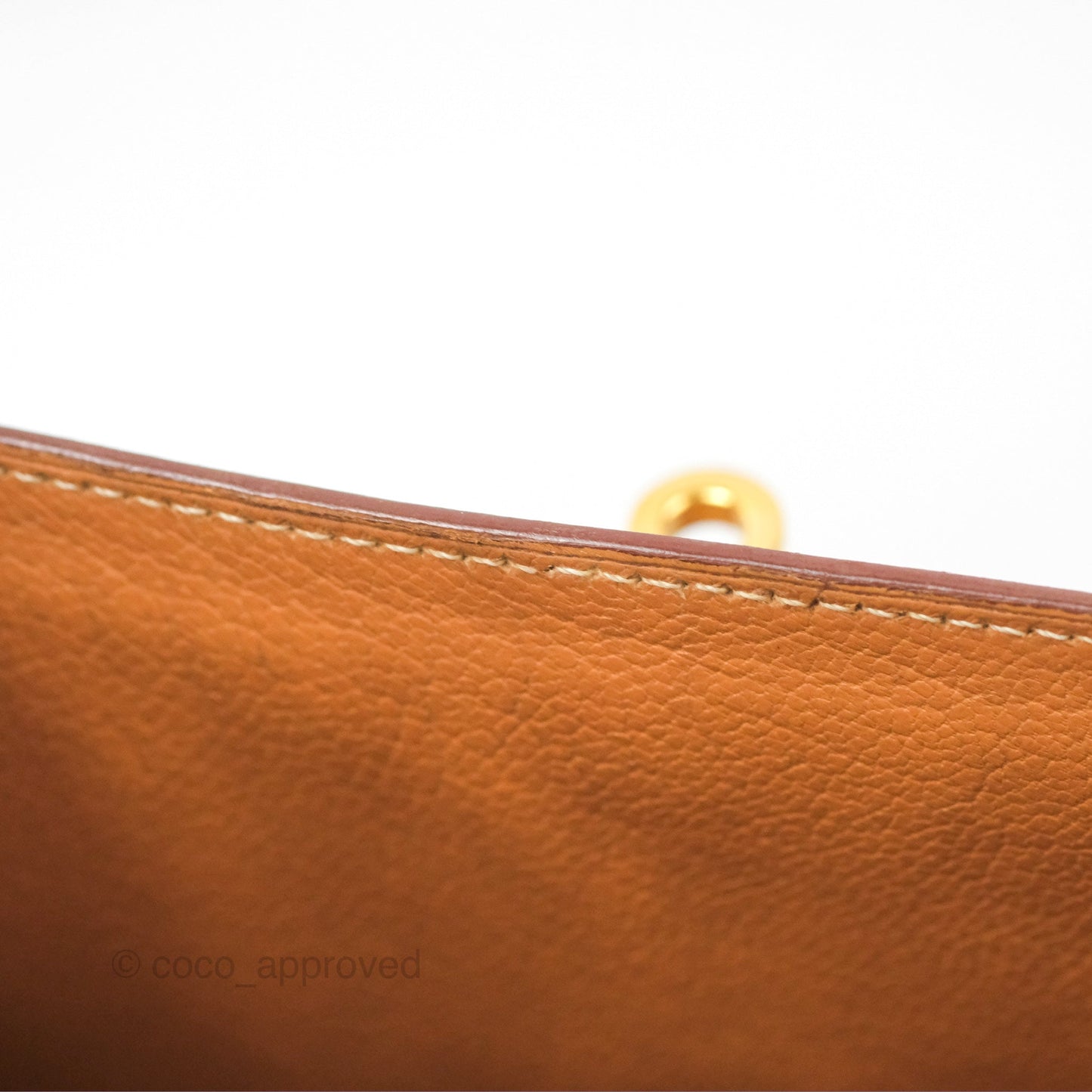 Hermès Vintage Kelly 28 Sellier Gold Calf Gold Hardware