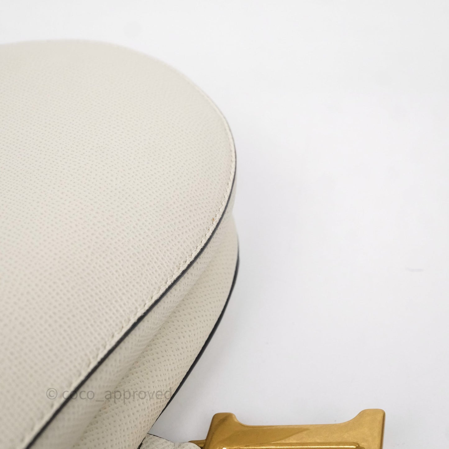 Christian Dior Saddle Bag White Grained Calfskin Gold Hardware