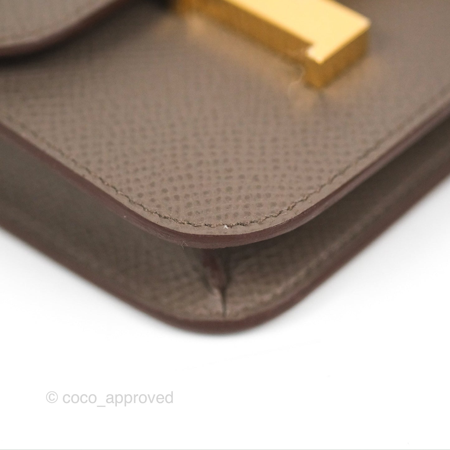Hermès Constance Slim Wallet Etain Epsom Gold Hardware