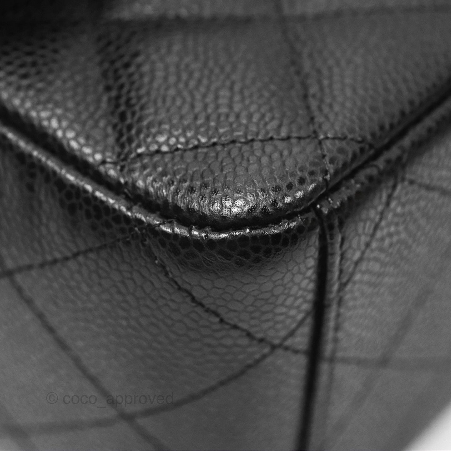 Chanel Quilted Maxi Double Flap Black Caviar Silver Hardware