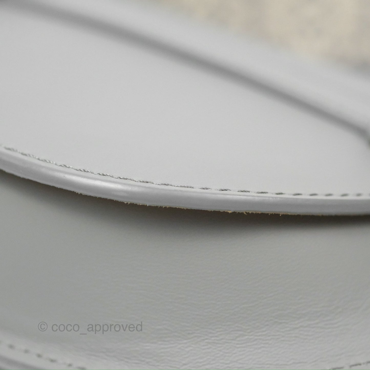 Loewe Mini Gate Dual Bag in Soft Calfskin & Jacquard Strap Light Grey