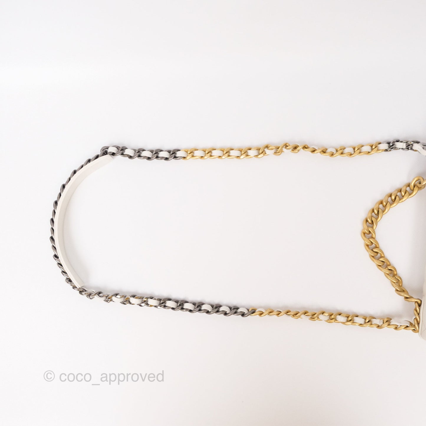 Chanel 19 Small White Mixed Hardware