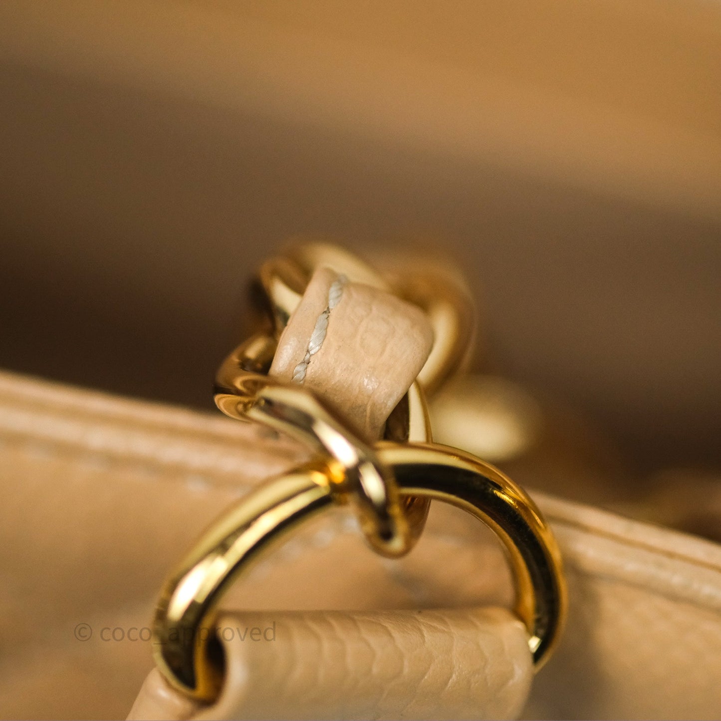 Chanel GST Beige Caviar Gold Hardware