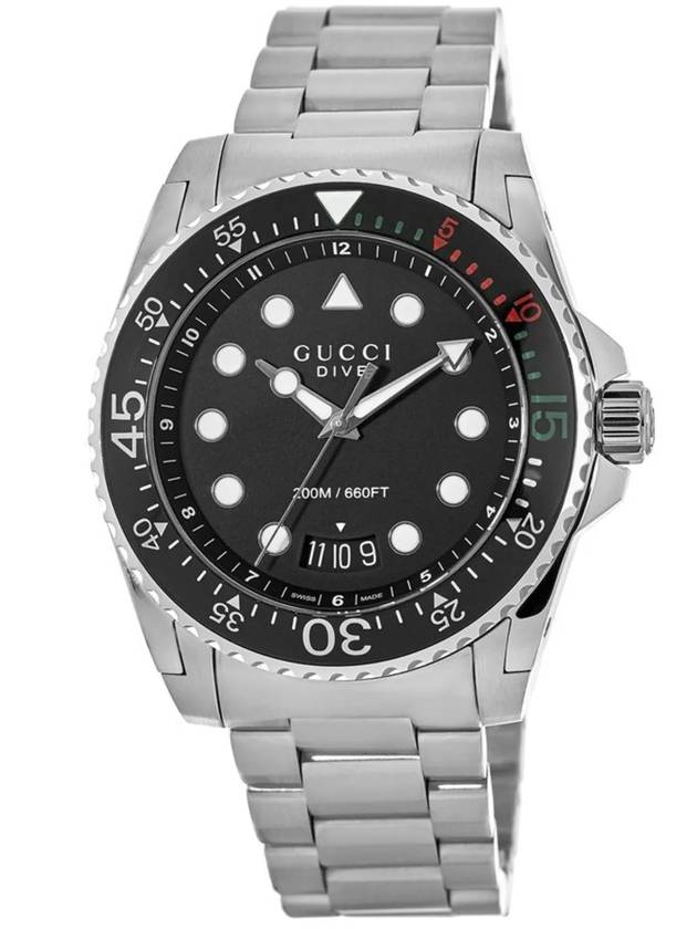 Luxury Gucci Trending 2025 Men's Dive Metal Watch Silver