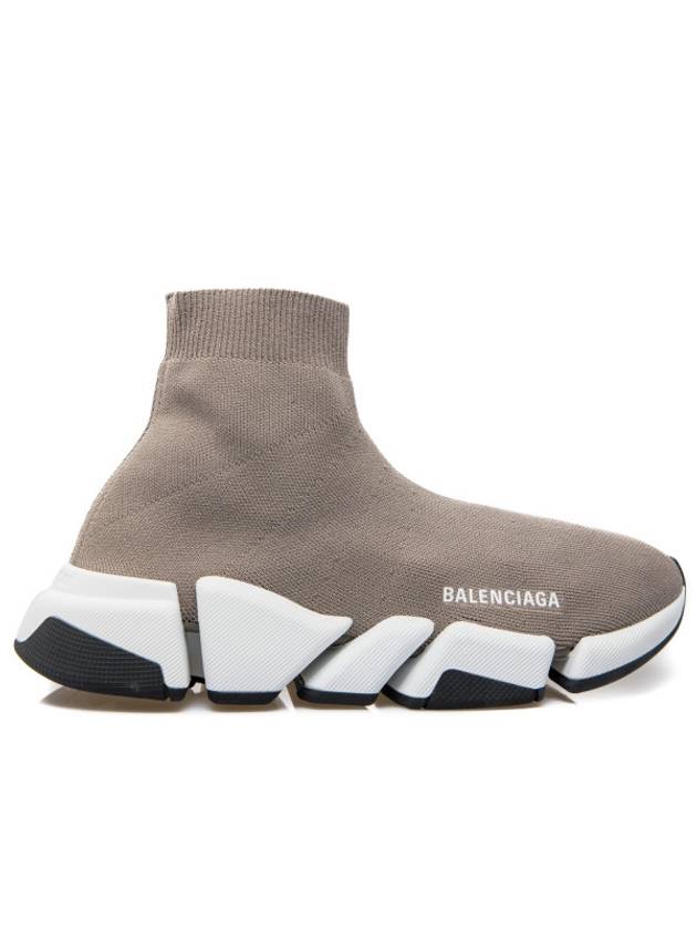 Luxury Balenciaga Speed 2.0 High Top Sneakers Dark Beige