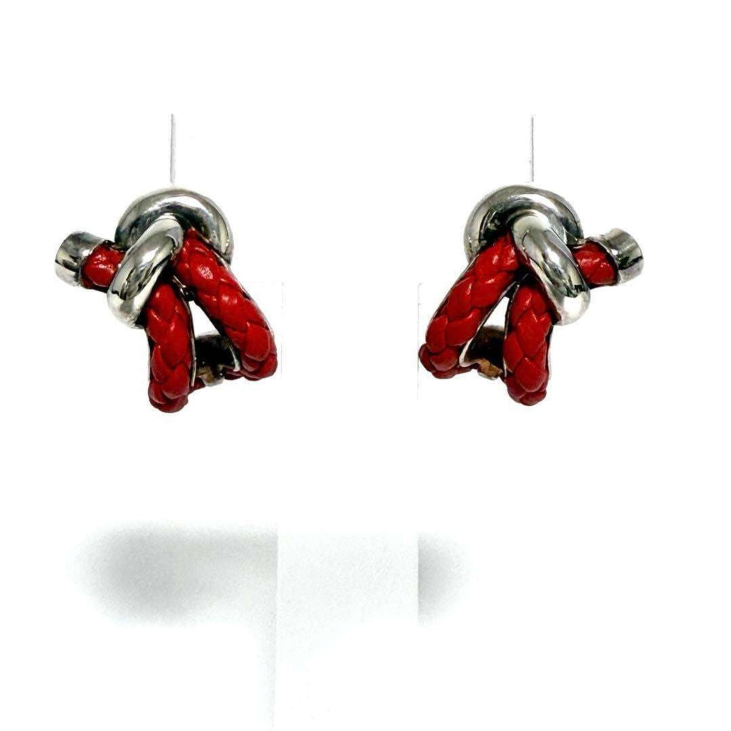 Luxury Bottega Veneta  Leather  925 Hoop Earrings ()