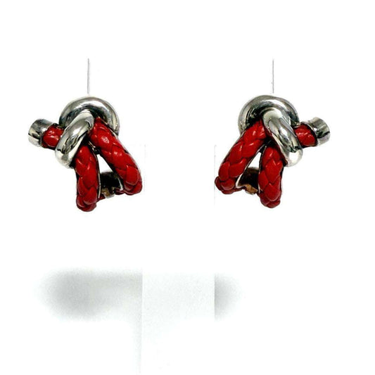 Luxury Bottega Veneta  Leather  925 Hoop Earrings ()