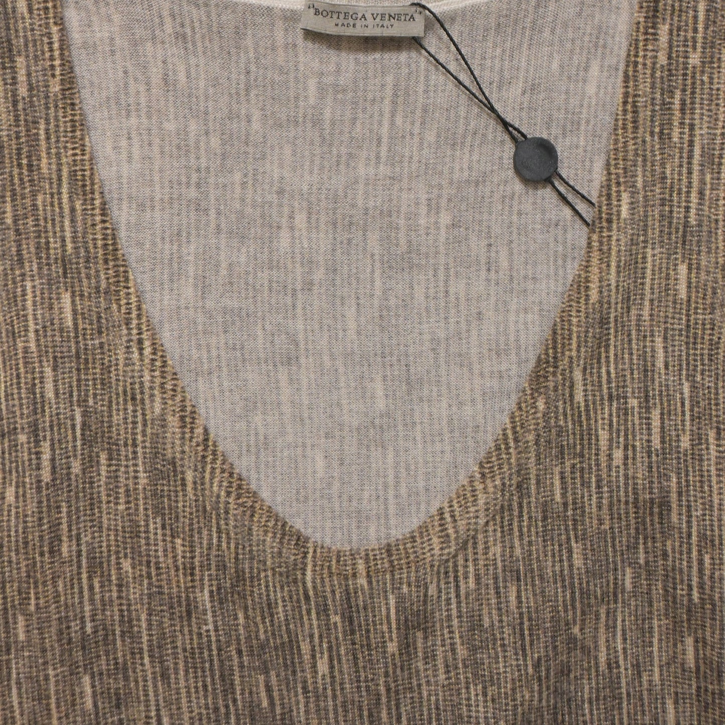 Luxury Bottega Veneta Stripe Print Vest in Brown Cashmere