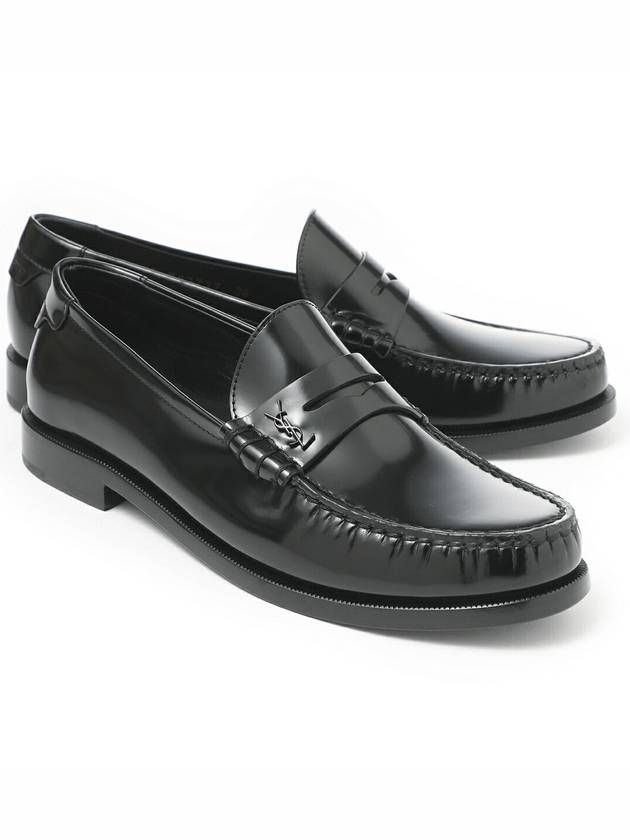 Luxury Saint Laurent Women's Monogram Le Penny Loafer Black