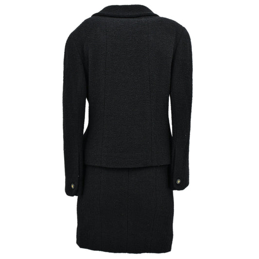 Luxury Chanel Fall 1994 off-center jacket skirt suit #38