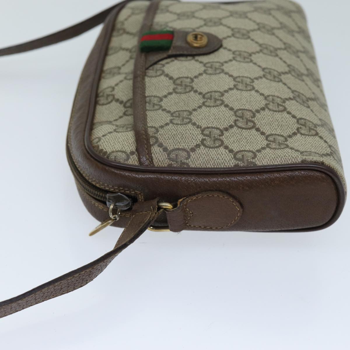 Luxury Gucci Trending 2025 GG Supreme Web Sherry Line Shoulder Bag Beige Green 116 02 089  73003