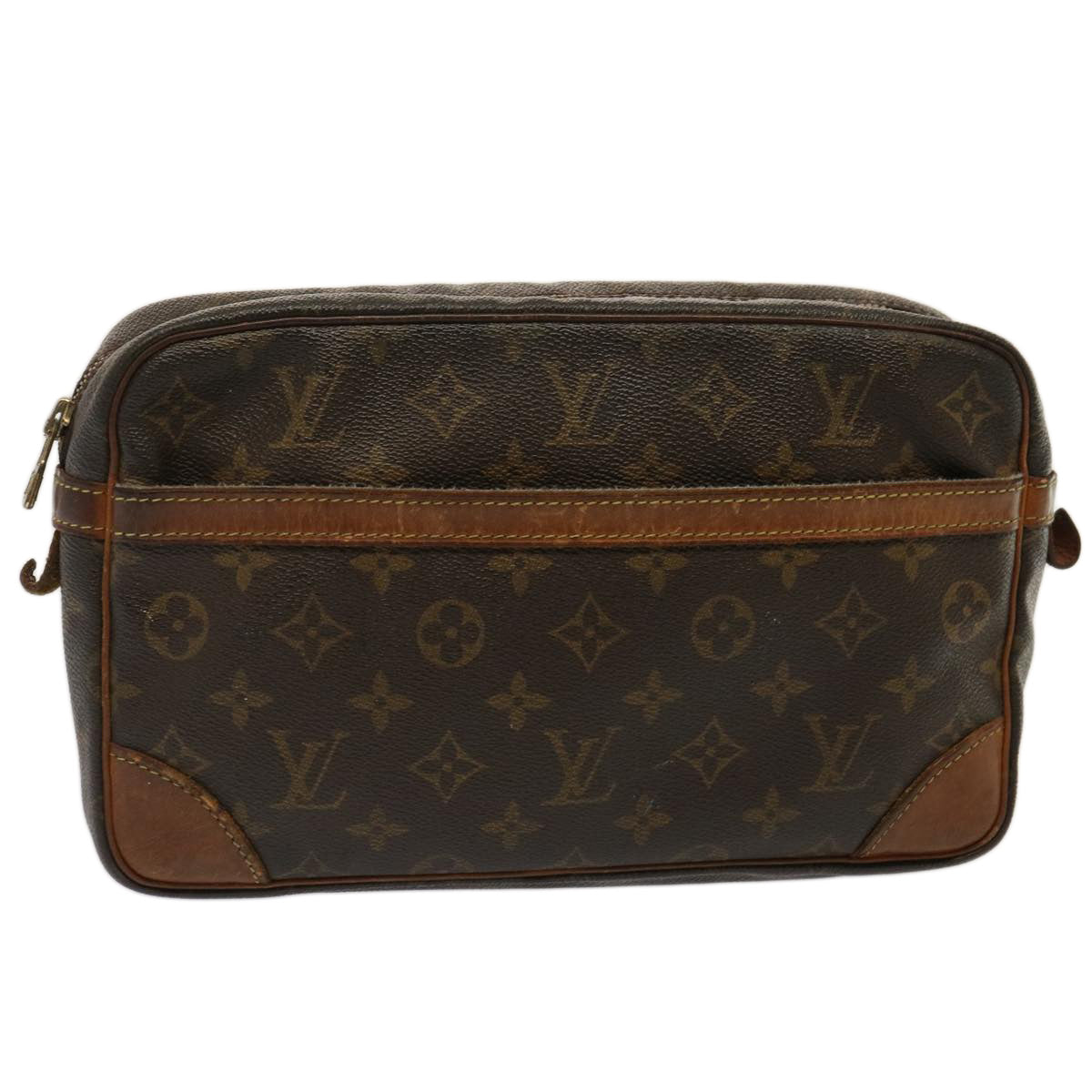 LOUIS VUITTON Monogram Compiegne 28 Clutch Bag M51845 LV 73004