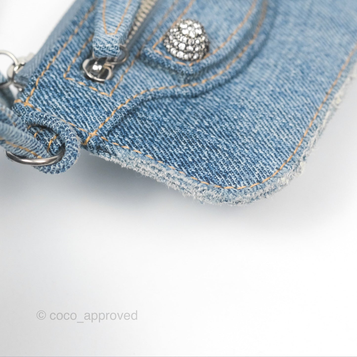 Balenciaga Le Cagole Small Embellished Denim Shoulder Bag