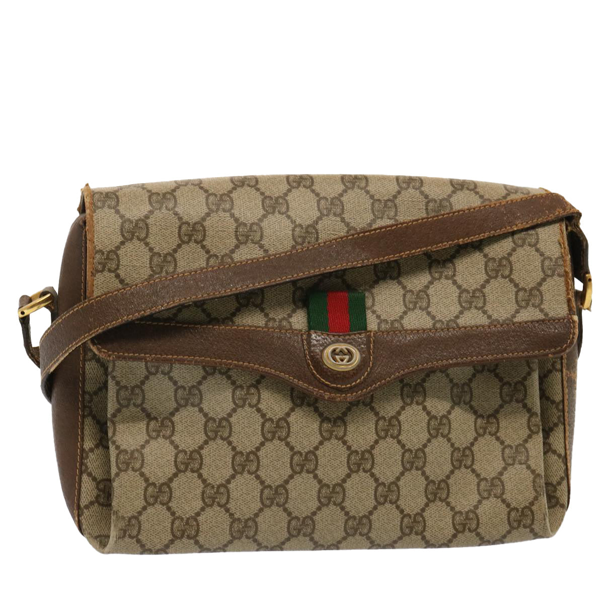Luxury Gucci Trending 2025 GG Supreme Web Sherry Line Shoulder Bag PVC Beige 904 02 084  73034