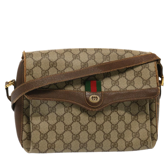 Luxury Gucci Trending 2025 GG Supreme Web Sherry Line Shoulder Bag PVC Beige 904 02 084  73034