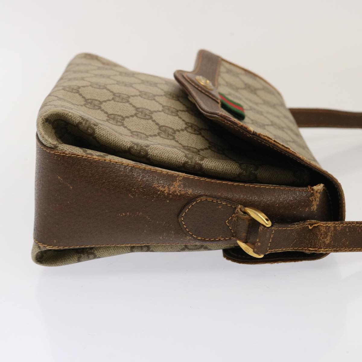 Luxury Gucci Trending 2025 GG Supreme Web Sherry Line Shoulder Bag PVC Beige 904 02 084  73034
