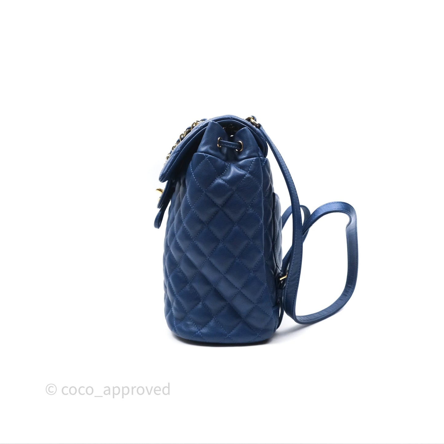 Chanel Quilted Small Urban Spirit Backpack Calfskin Navy Gold Hardware
