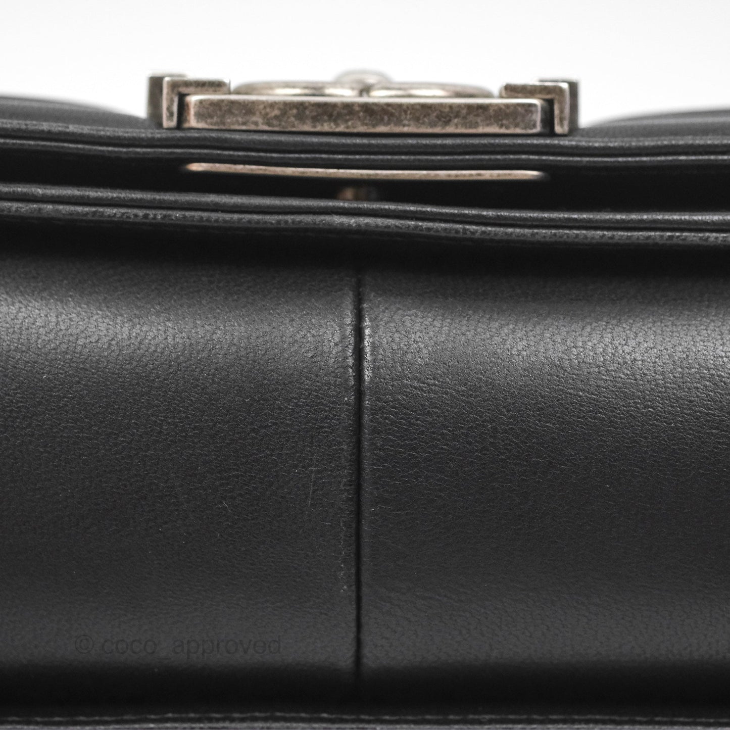 Chanel Quilted Medium Boy Black Lambskin Ruthenium Hardware