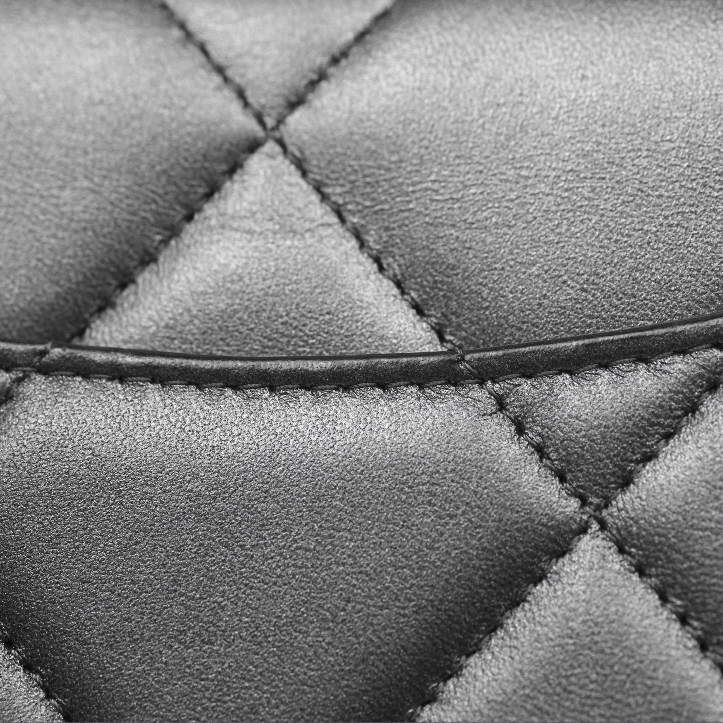 Chanel Wallet On Chain WOC Iridescent Dark Grey Lambskin Gold Hardware