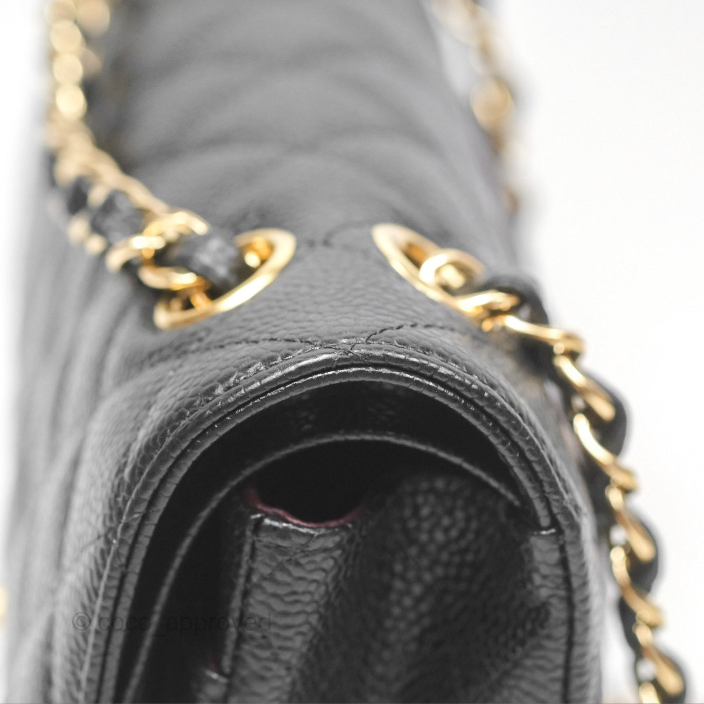 Chanel Small Classic Flap Quilted Black Caviar Gold Hardware