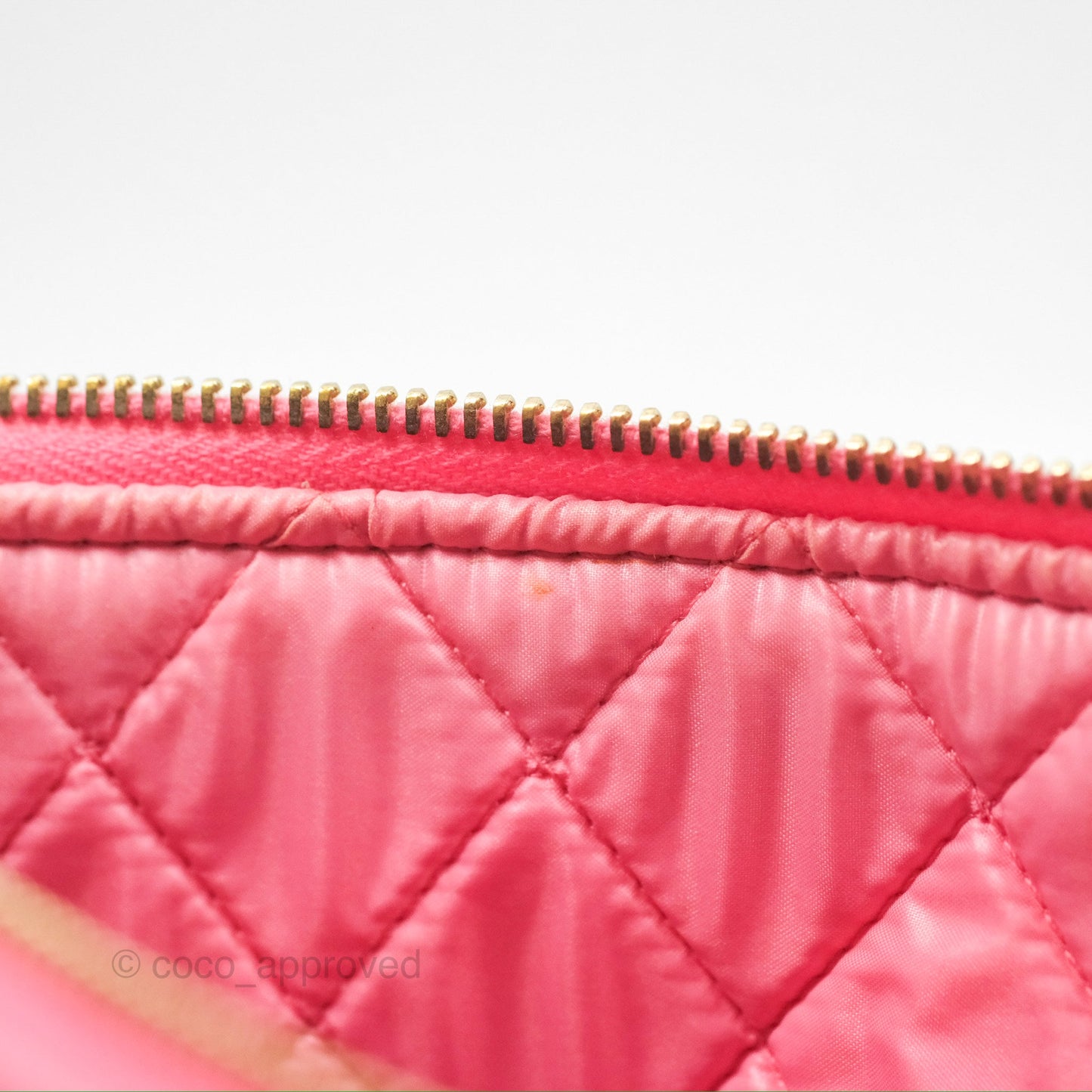 Chanel Cosmetic Case Clutch Patchwork Lambskin Gold Hardware