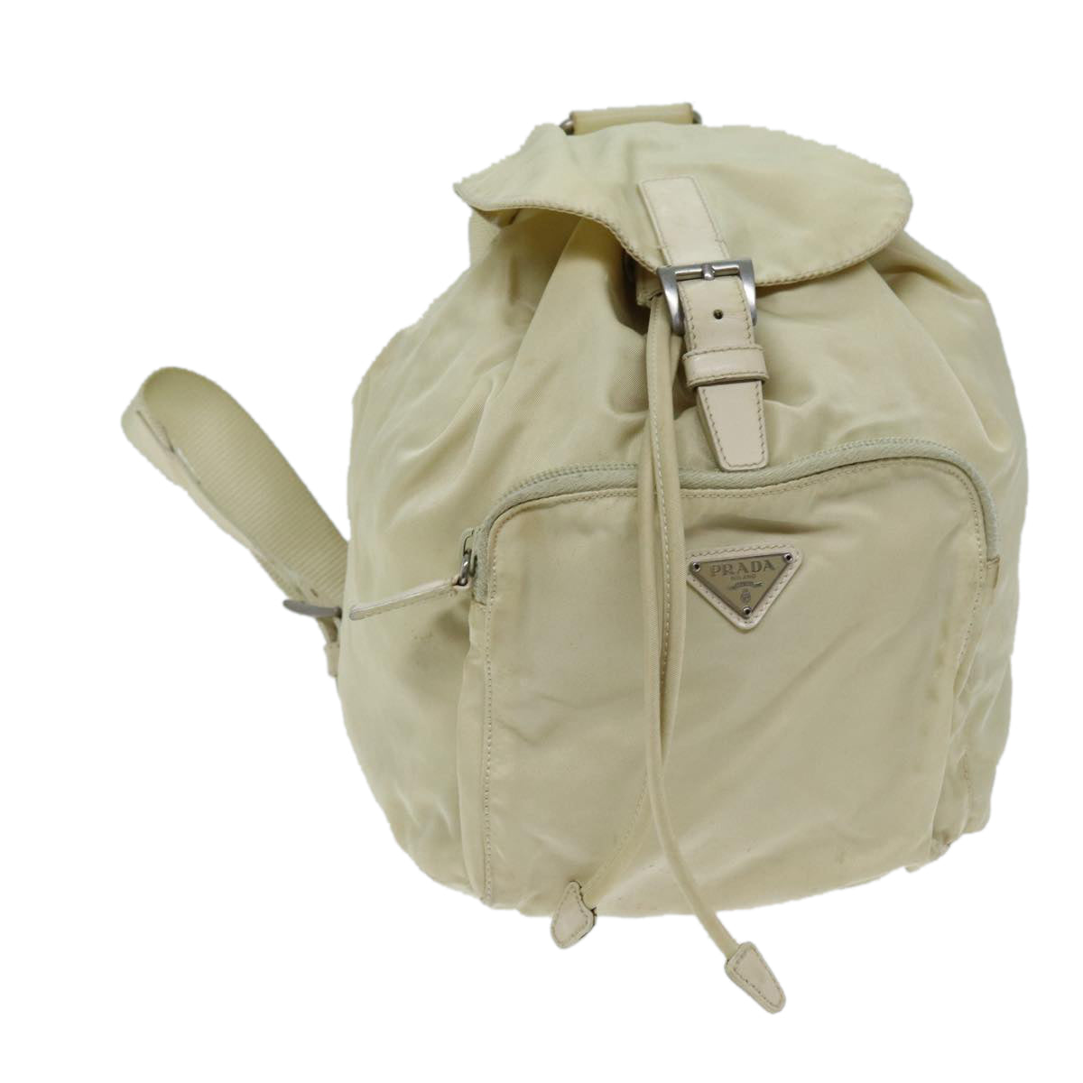 Luxury PradaBackpack Nylon Cream 73099
