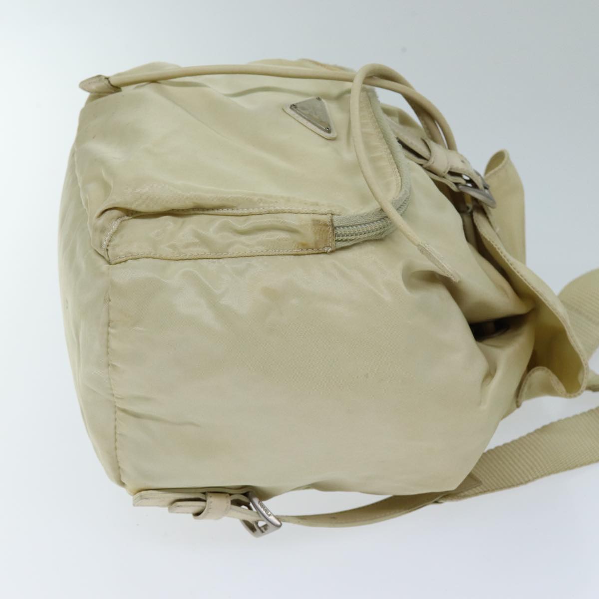 Luxury PradaBackpack Nylon Cream 73099