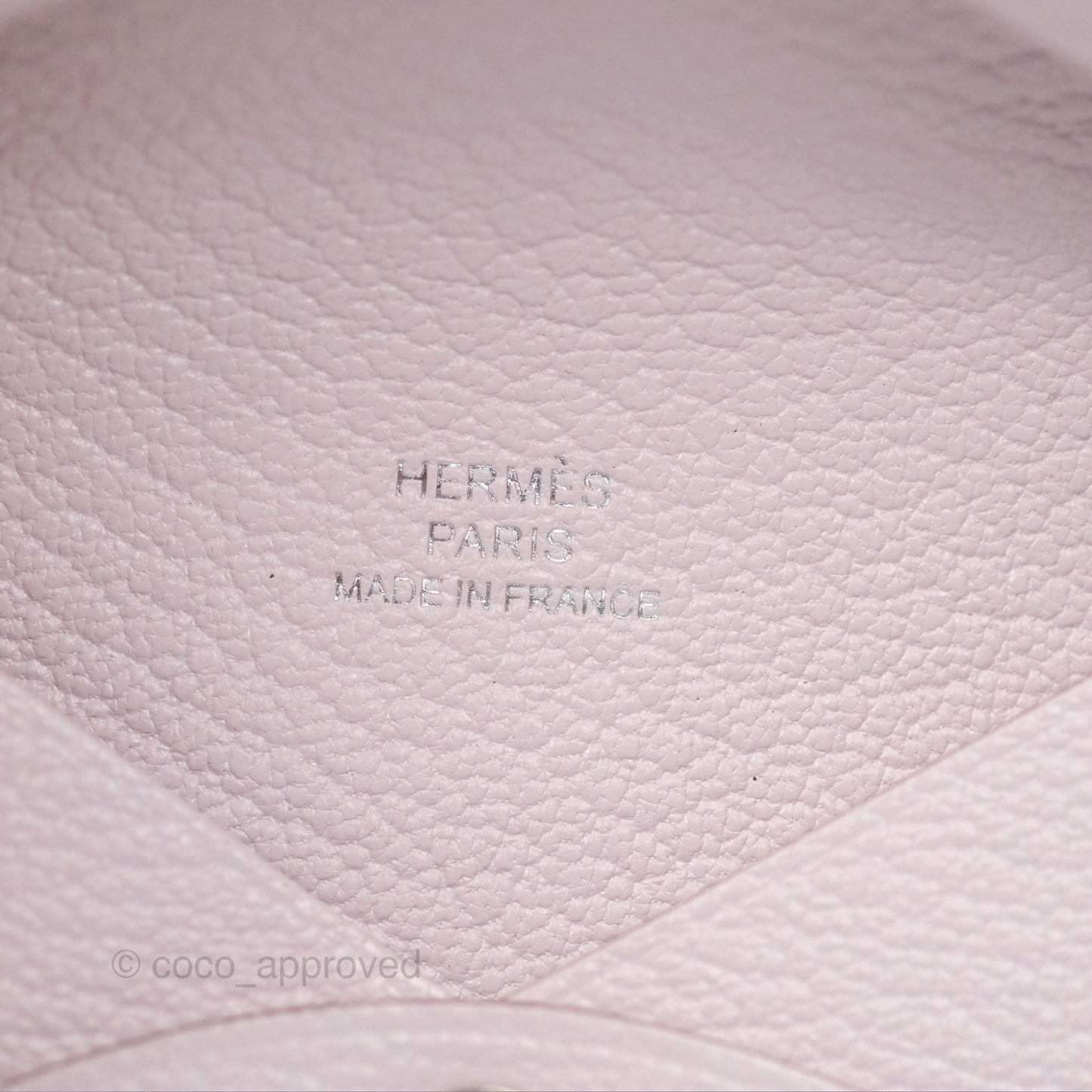 Hermès Calvi Card Holder Mauve Pale Chevre Mysore