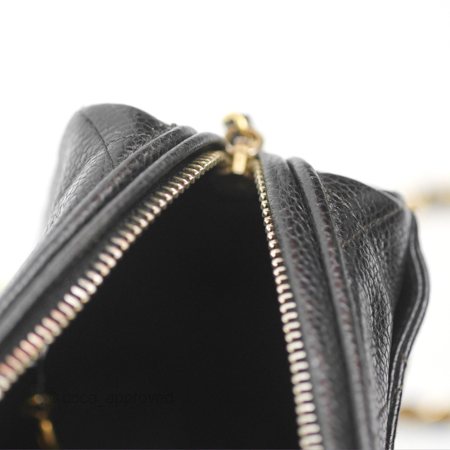 Chanel Vintage Camera Bag Black Caviar Gold Hardware