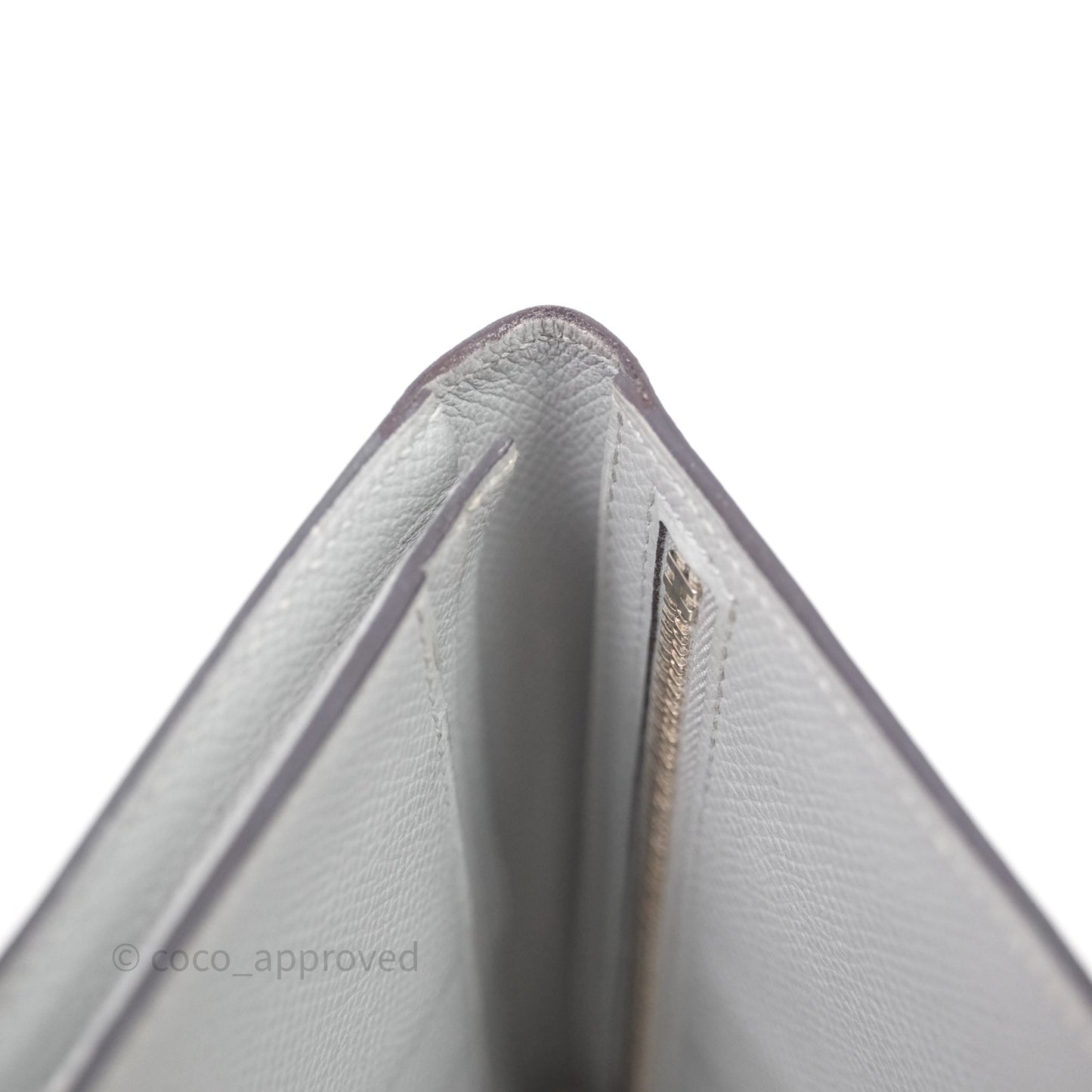 Hermès Bearn Long Wallet Gris Epsom Palladium Hardware