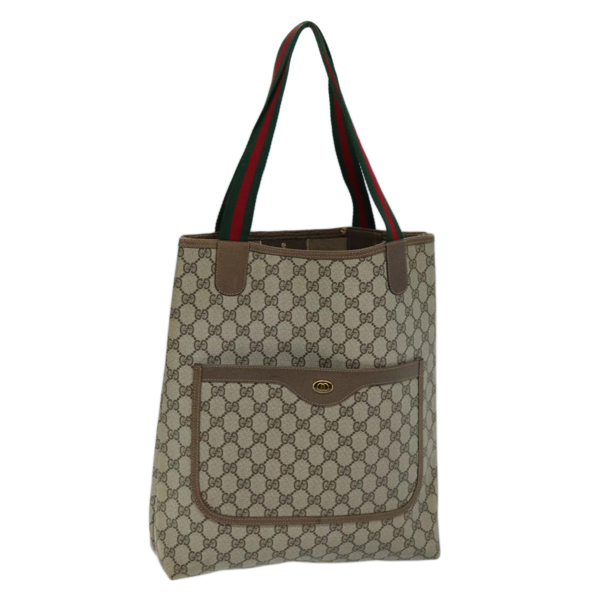 Luxury Gucci Trending 2025 GG Canvas Web Sherry Line Tote Bag PVC Beige Green 39 02 003  73111