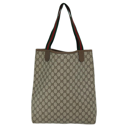 Luxury Gucci Trending 2025 GG Canvas Web Sherry Line Tote Bag PVC Beige Green 39 02 003  73111