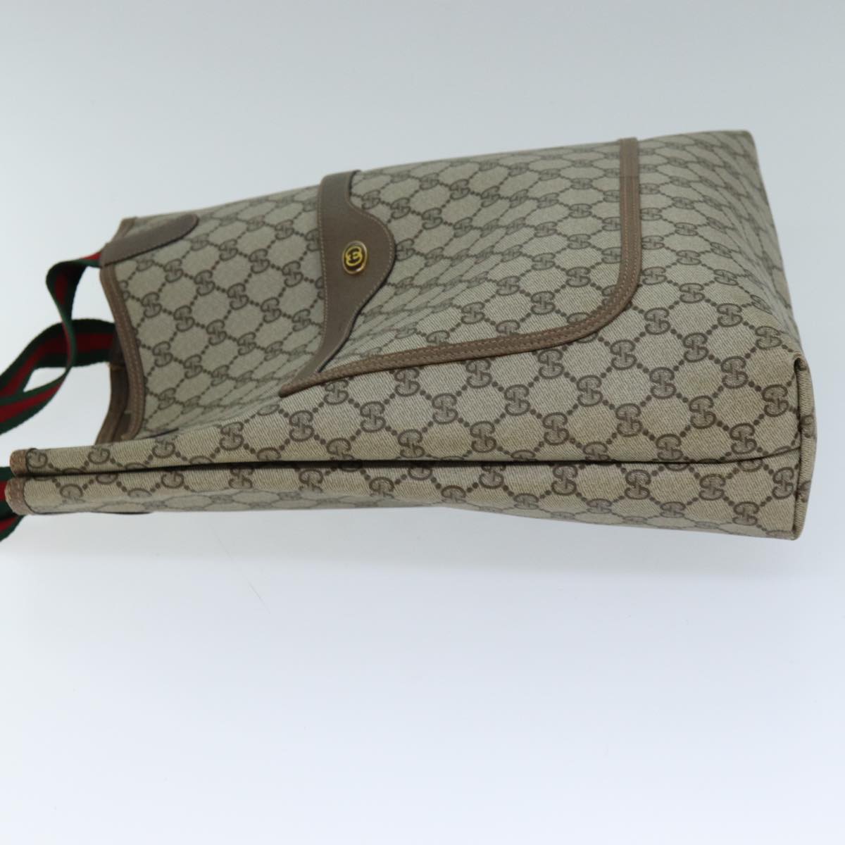 Luxury Gucci Trending 2025 GG Canvas Web Sherry Line Tote Bag PVC Beige Green 39 02 003  73111