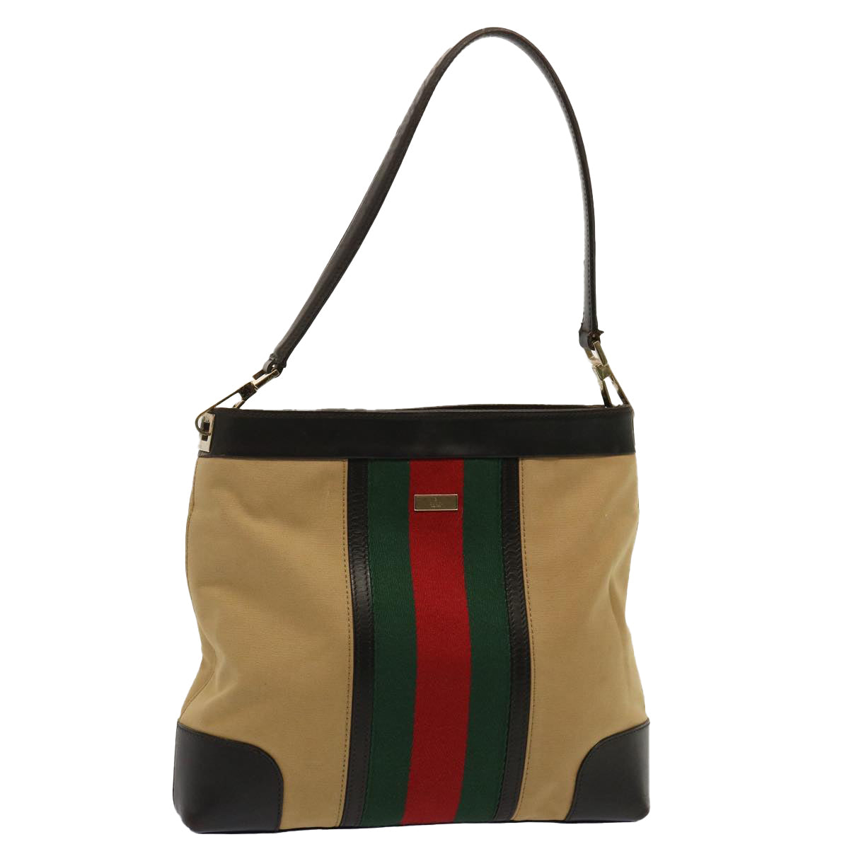 Luxury Gucci Trending 2025 Web Sherry Line Shoulder Bag Canvas Beige Green Red 001 4231  73115