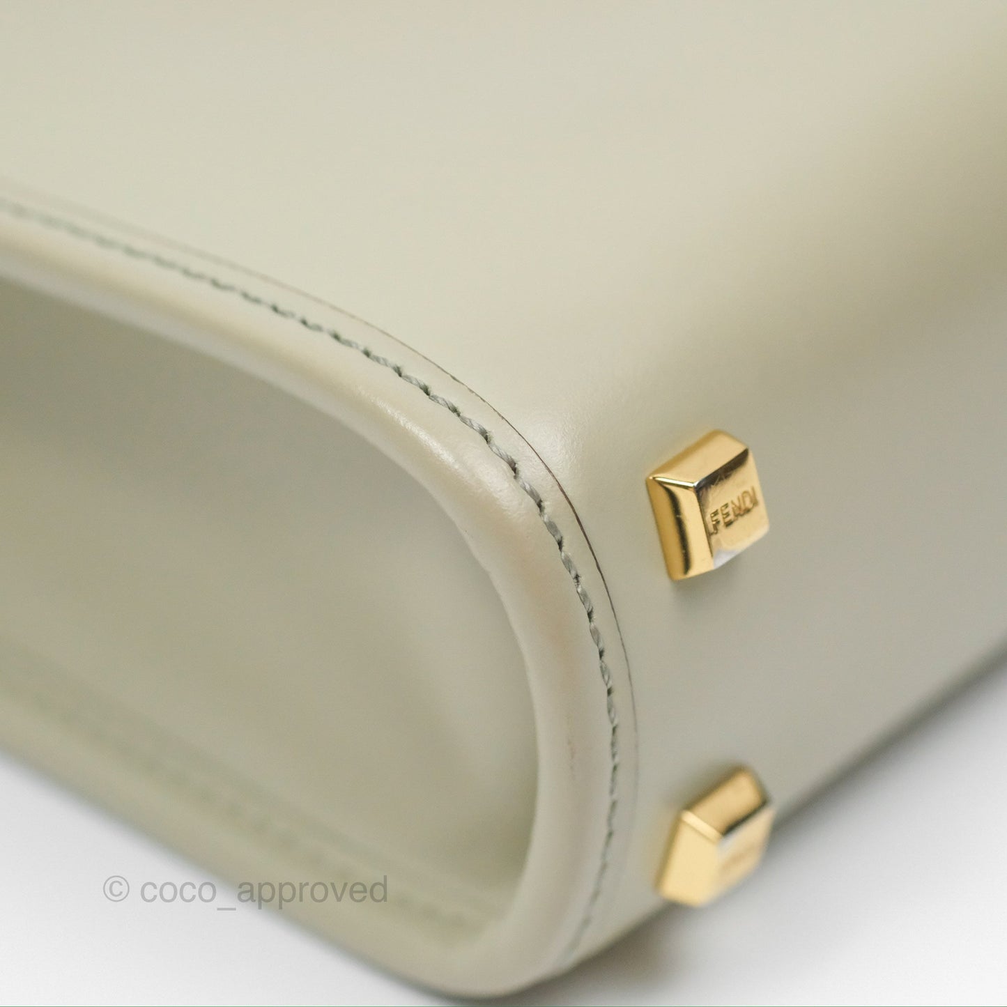 Fendi Mini Sunshine Shopper Bag Green Tea Tortoiseshell-effect Handle