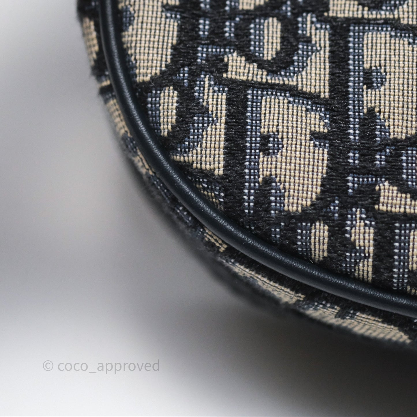 Christian Dior Medium Bobby Bag Blue Oblique Jacquard Canvas