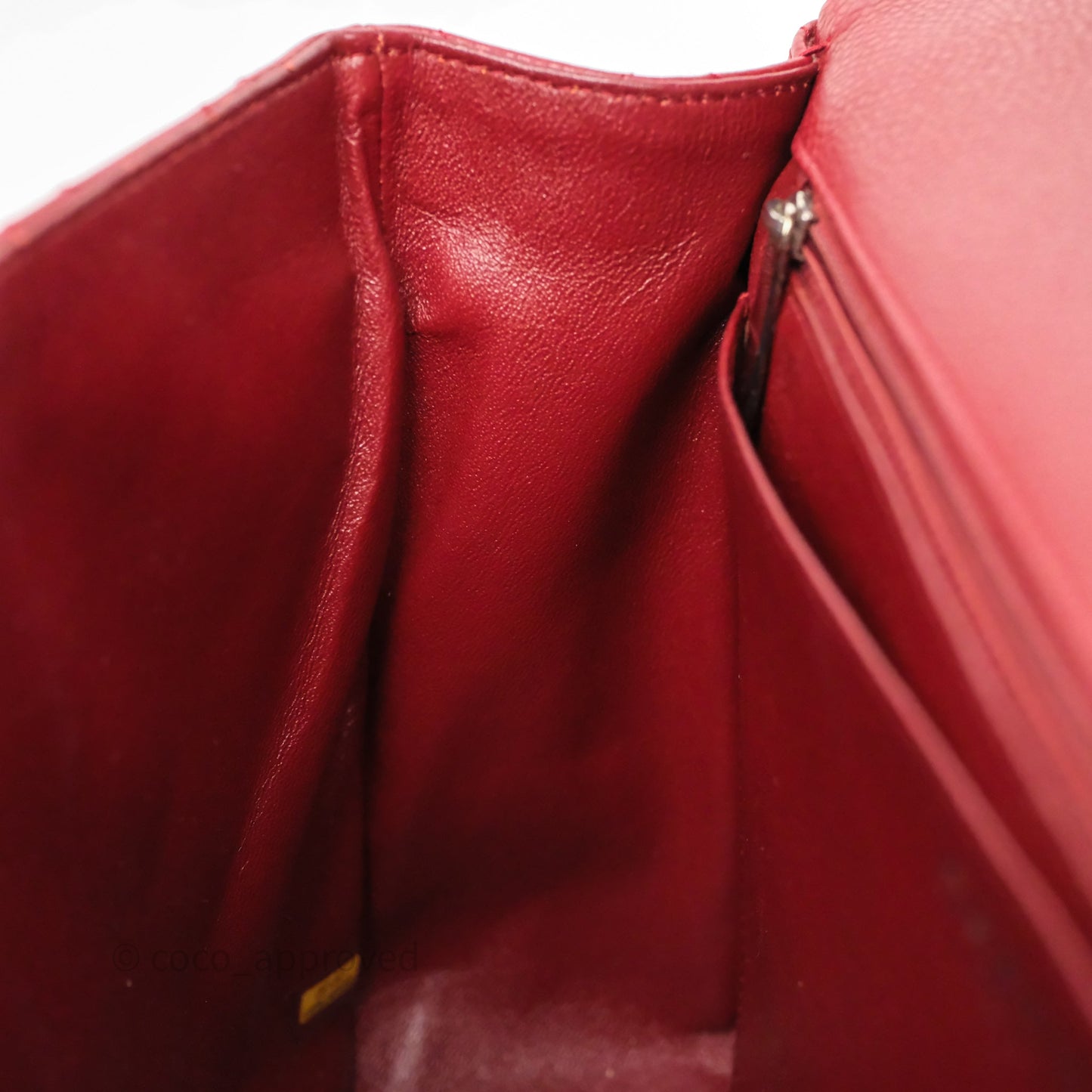 Chanel Jumbo Single Flap Dark Red Caviar Silver Hardware⁣⁣