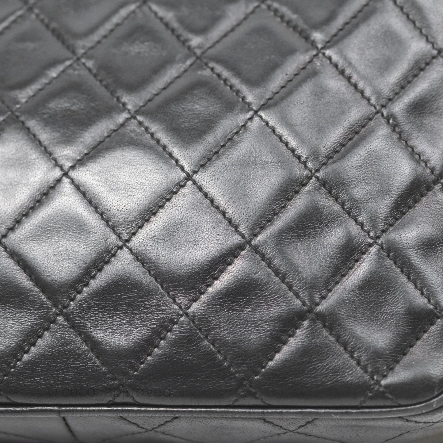 Chanel Vintage Camera Bag Black Lambskin Gold Hardware
