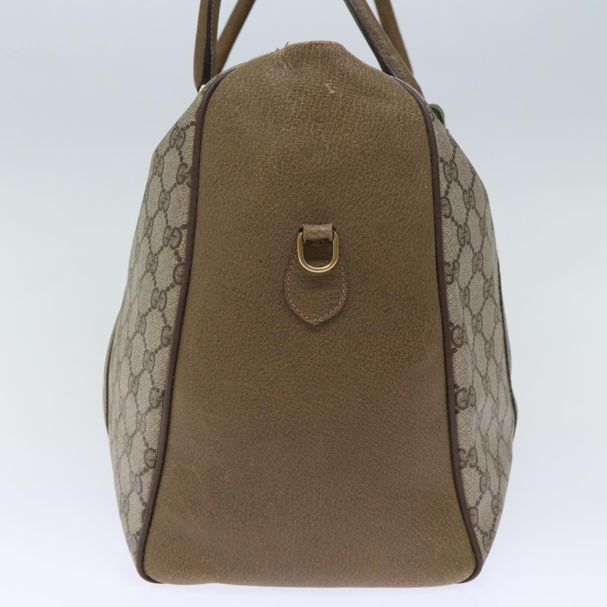 Luxury Gucci Trending 2025 GG Supreme Web Sherry Line Boston Bag PVC Beige Red 40 02 073  73139