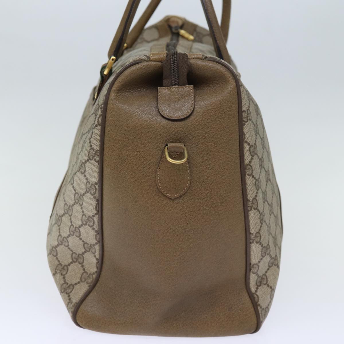 Luxury Gucci Trending 2025 GG Supreme Web Sherry Line Boston Bag PVC Beige Red 40 02 073  73139