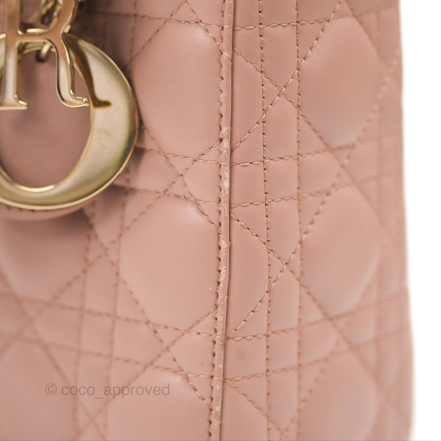 Christian Dior Lambskin My ABCDior Lady Dior Fard Gold Hardware