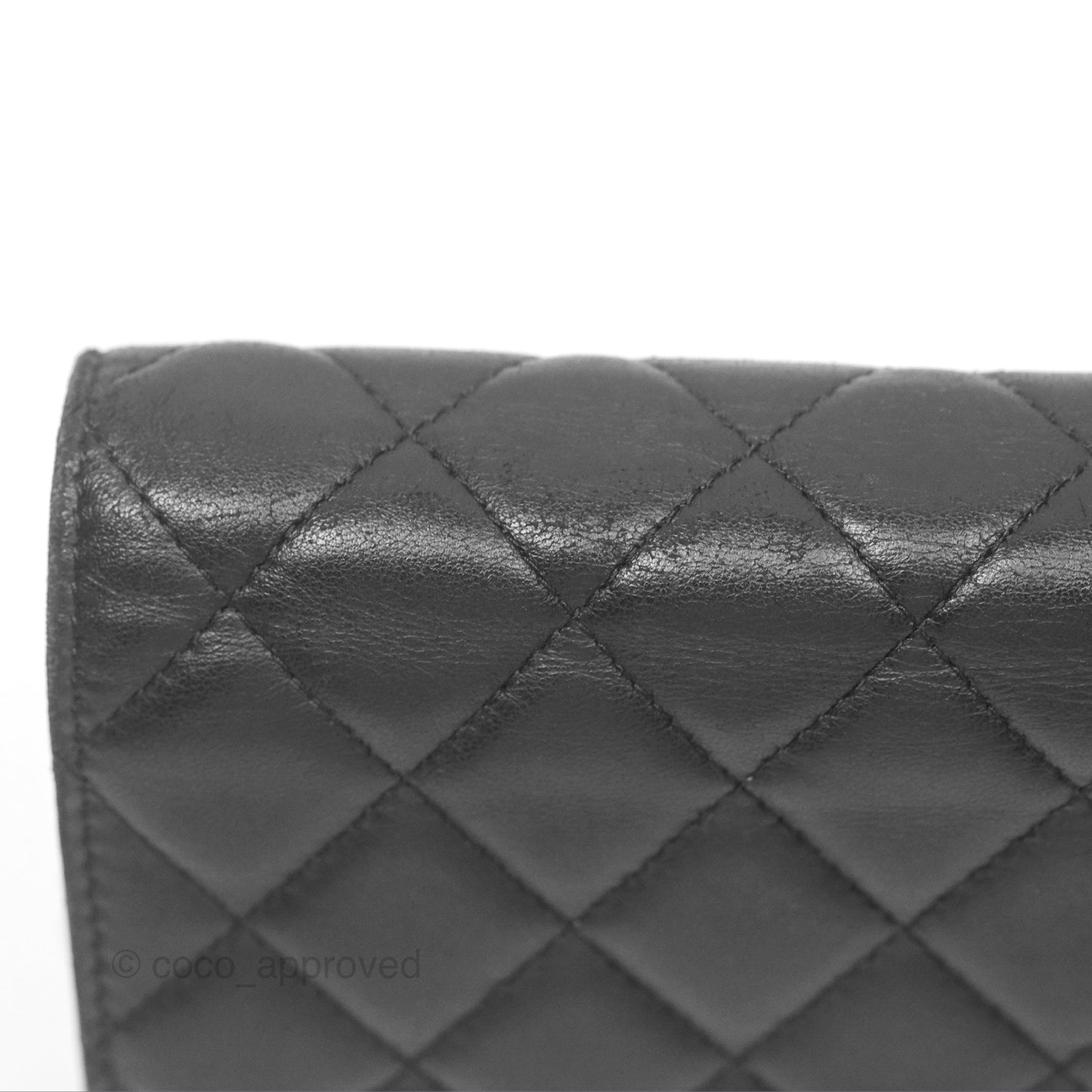 Chanel Quilted Wallet on Chain WOC Black Lambskin Palladium Hardware