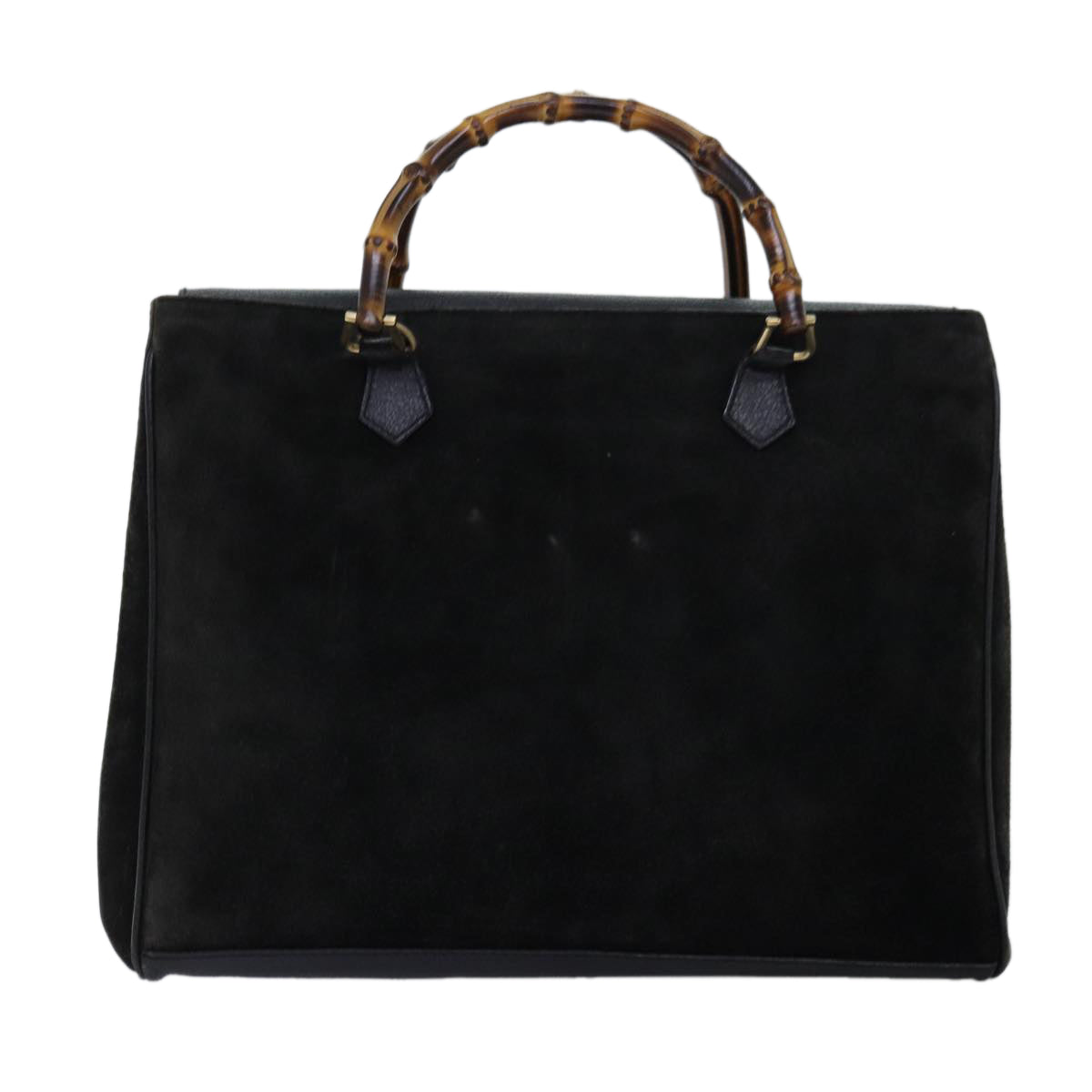 Luxury Gucci Trending 2025 Bamboo Hand Bag Suede 2way Black 002 123 0322  73157