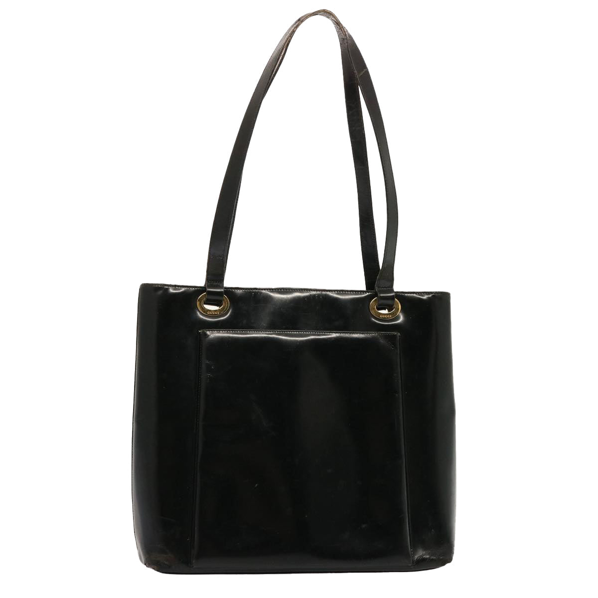 Luxury Gucci Trending 2025 Tote Bag Patent leather Black  73166